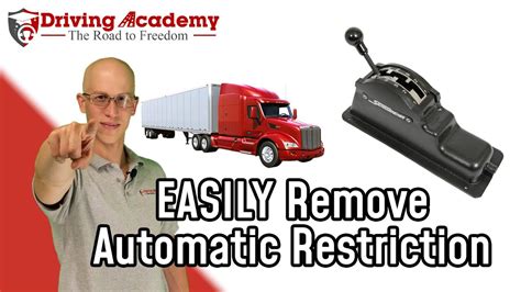 how to remove manual restriction on cdl